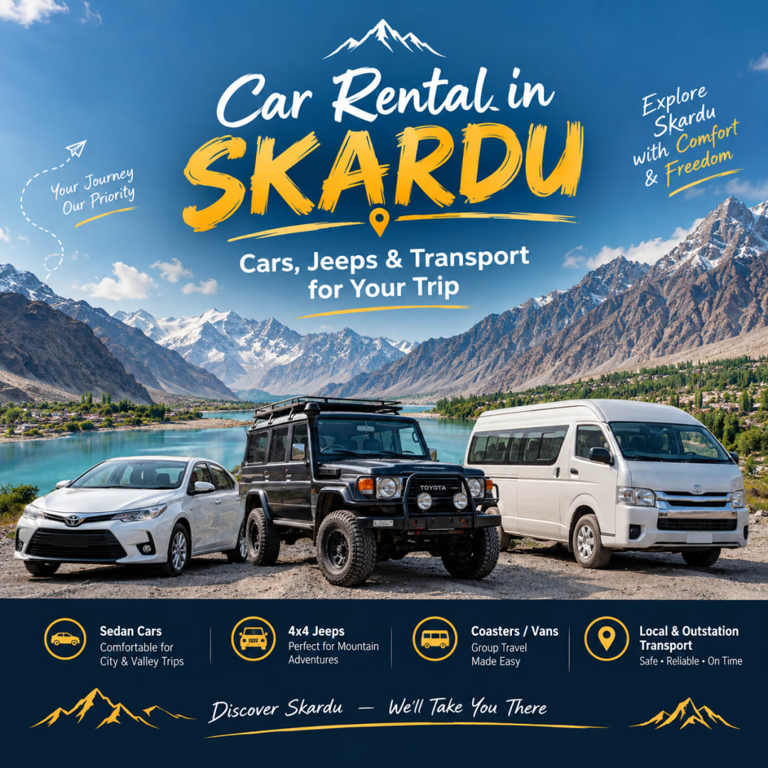 Car rental in Skardu Gilgit Baltistan
