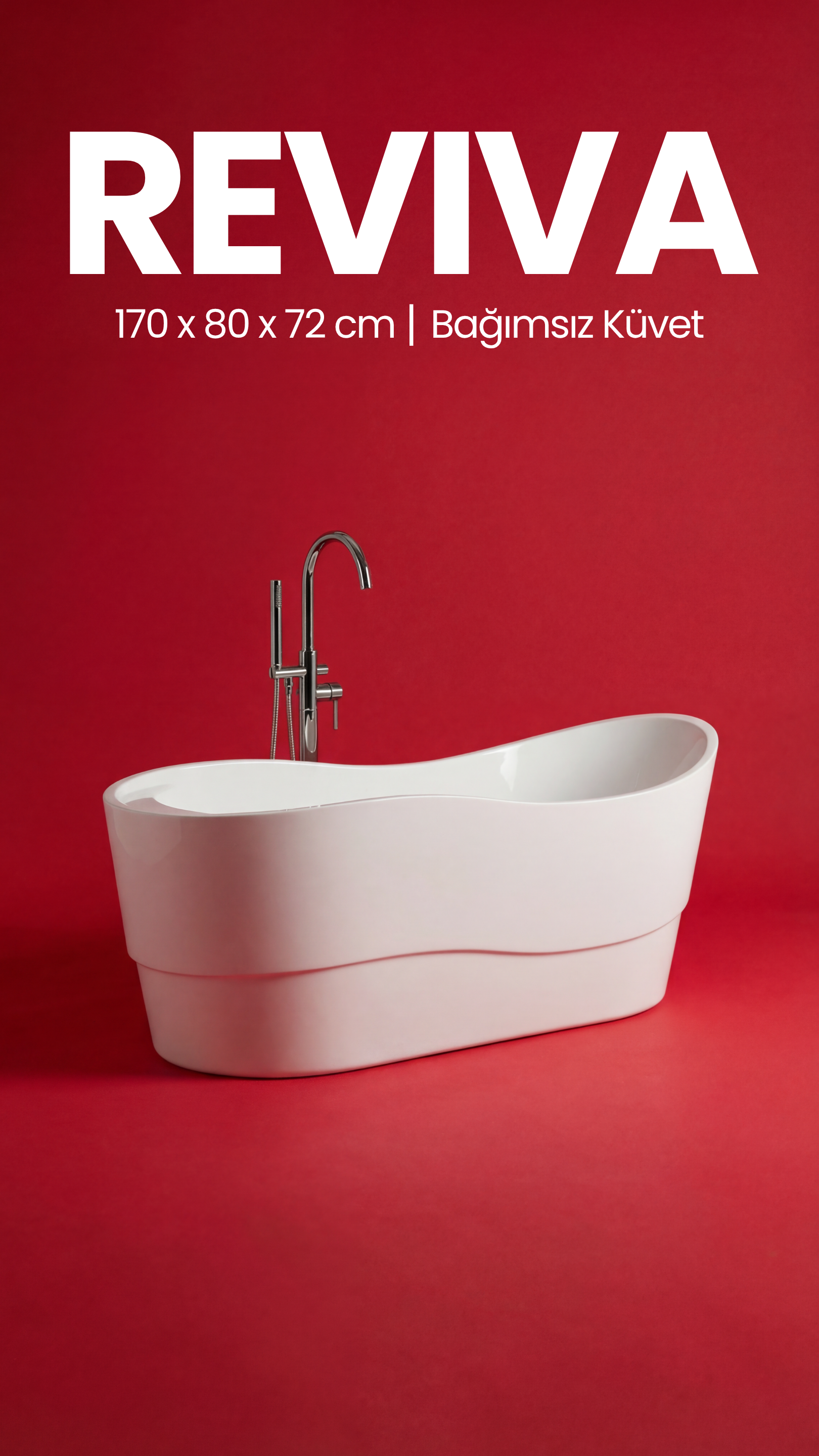 Reviva Tasarım Bağımsız Küvet - Freestanding Banyo Küveti - Atlas Jakuzi