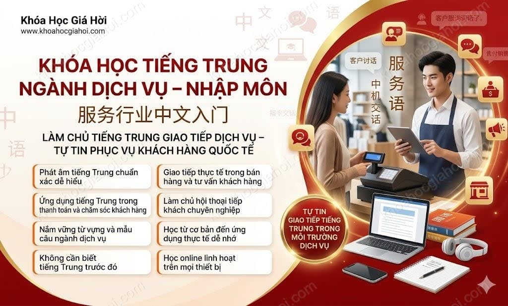 Khóa Học Tiếng Trung Ngành Dịch Vụ – Nhập Môn (서비스 업종 중국어 입문)