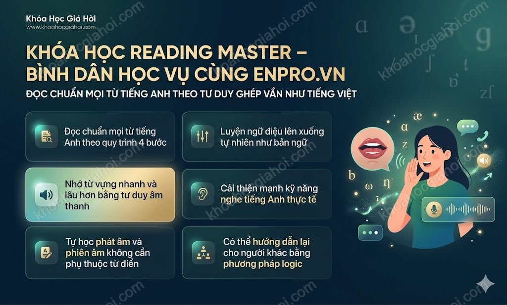 Khóa Học Reading Master – Bình Dân Học Vụ Cùng Enpro.vn
