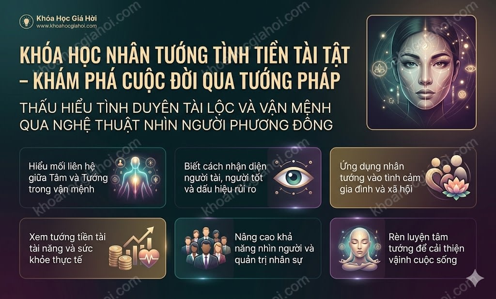 Khóa Học Nhân Tướng Tình Tiền Tài Tật – Khám Phá Cuộc Đời Qua Tướng Pháp