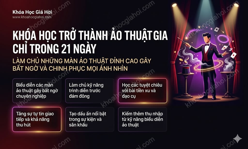 Khóa Học Trở Thành Ảo Thuật Gia Chỉ Trong 21 Ngày
