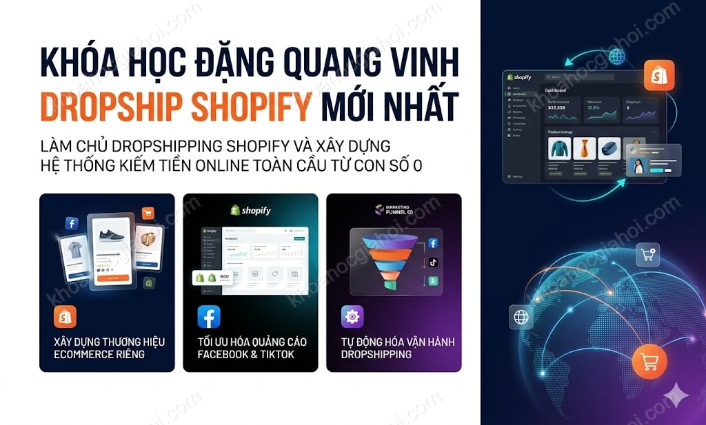 Khóa Học Đặng Quang Vinh Dropship Shopify Mới Nhất