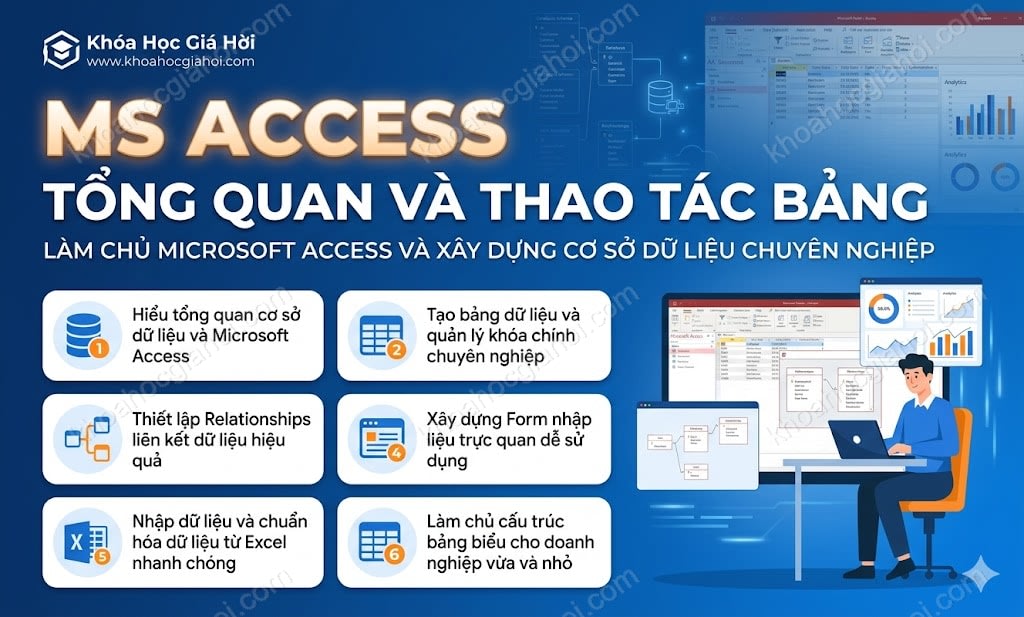 Khóa học MS Access: Tổng quan và thao tác bảng
