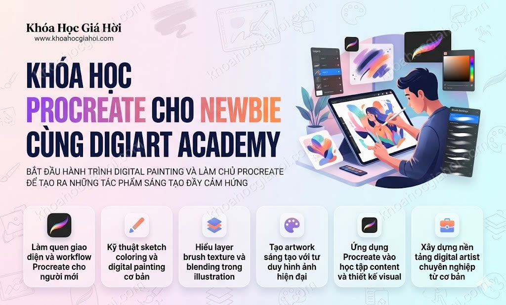 Khóa Học Procreate Cho Newbie Cùng Digiart Academy