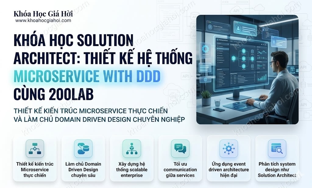 Khóa Học Solution Architect: Thiết Kế Hệ Thống Microservice With Ddd Cùng 200Lab