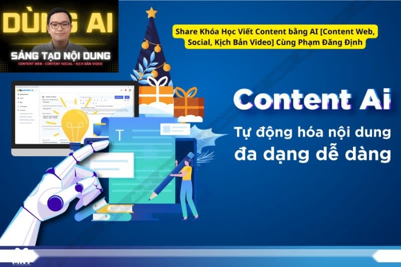 Khóa Học Viết Content Bằng AI [Content Web, Social, Kịch Bản Video] Cùng Phạm Đăng Định