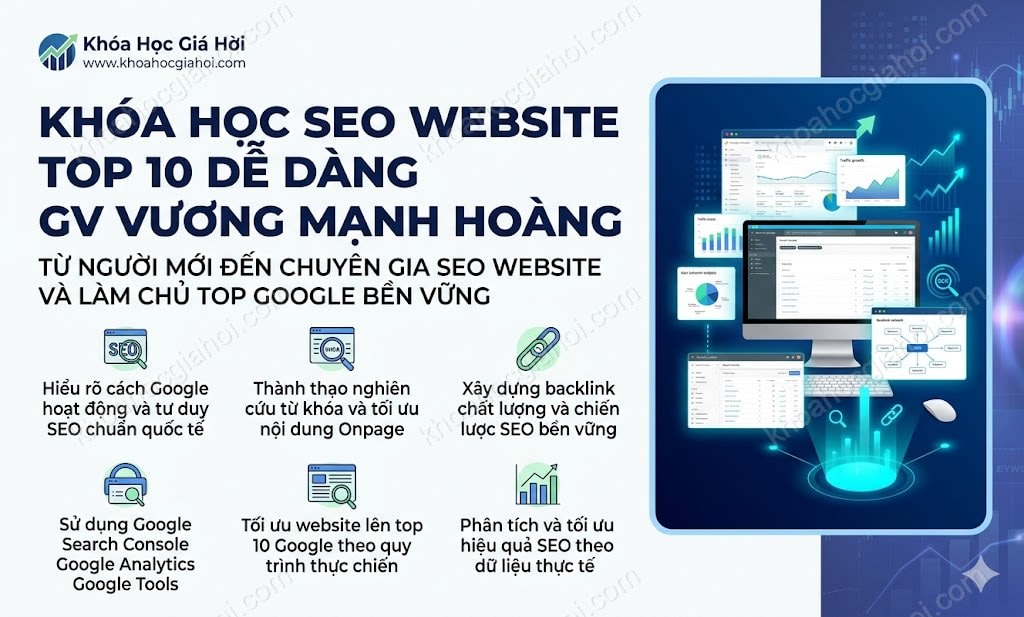 Khóa Học SEO Website TOP 10 Dễ Dàng – GV. Vương Mạnh Hoàng