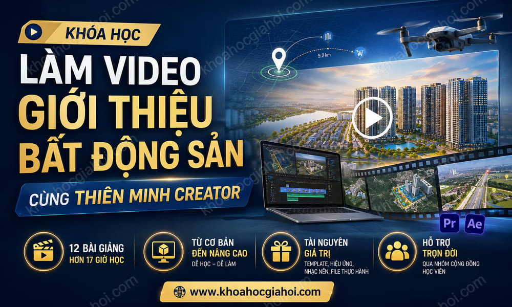 Khóa Học Làm Video Giới Thiệu Bất Động Sản Cùng Thiên Minh Creator