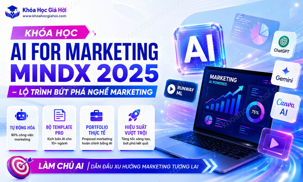 Khóa Học AI For Marketing MindX 2025 – Lộ Trình Bứt Phá Nghề Marketing