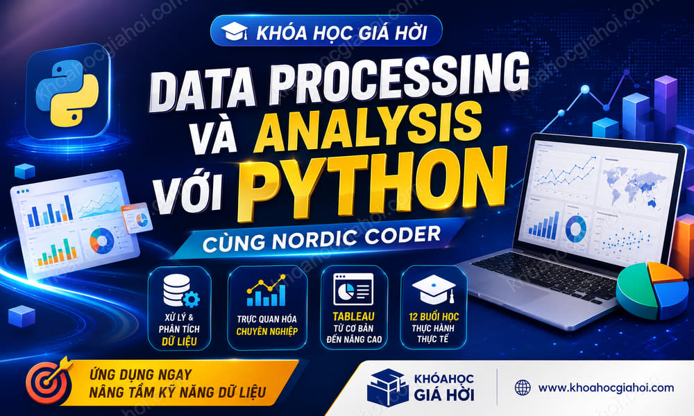 Khoá Học Data Processing & Analysis Với Python Cùng Nordic Coder