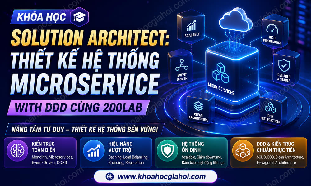 Khóa Học Solution Architect: Thiết Kế Hệ Thống Microservice With Ddd Cùng 200Lab