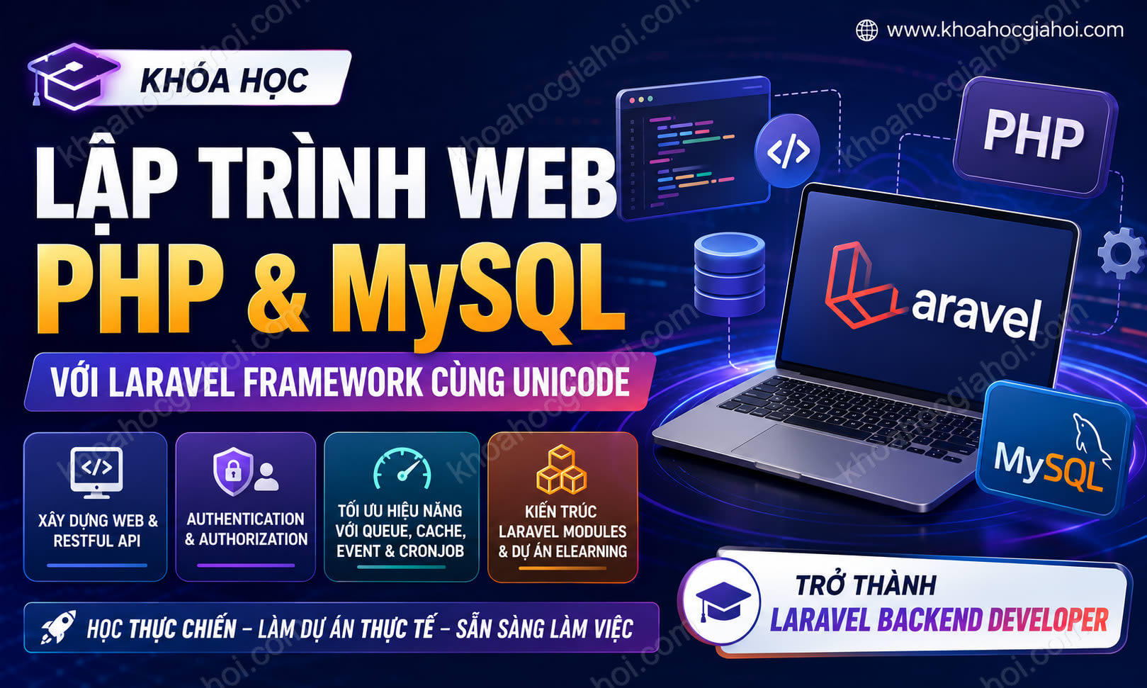 Khóa Học Lập Trình Web PHP & MySQL Với Laravel Framework Cùng Unicode