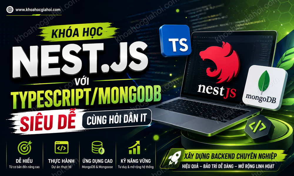 Khóa Học Nest.js Với Typescript/mongodb Siêu Dễ Cùng Hỏi Dân IT