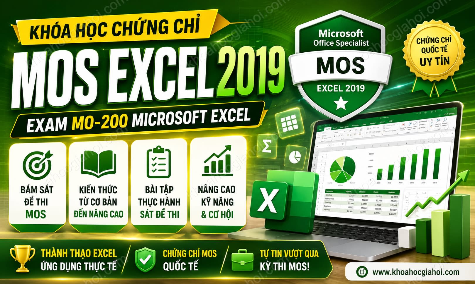 Khóa Học Chứng Chỉ Mos Excel 2019 - Exam Mo-200 Microsoft Excel