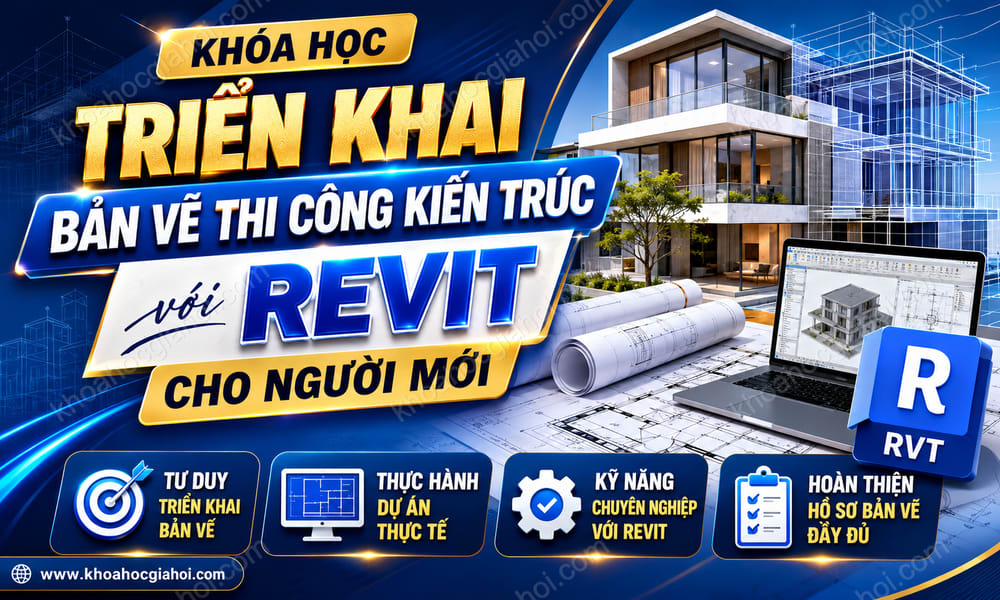 Khóa Học Triển Khai Bản Vẽ Thi Công Kiến Trúc Với Revit Cho Người Mới