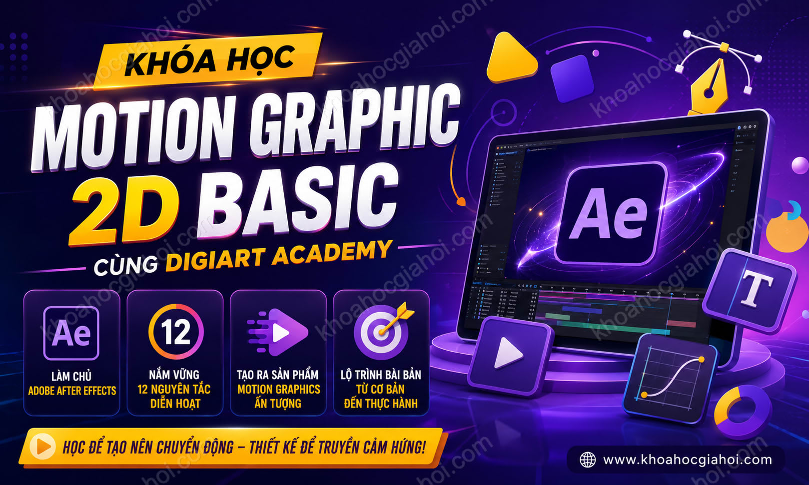 Khóa Học Motion Graphic 2D Basic Cùng Digiart Academy