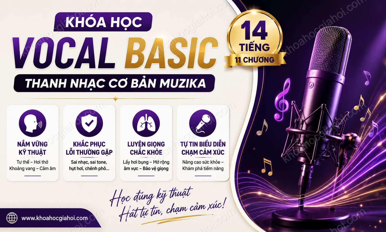 Khóa Học Vocal Basic – Thanh Nhạc Cơ Bản Muzika