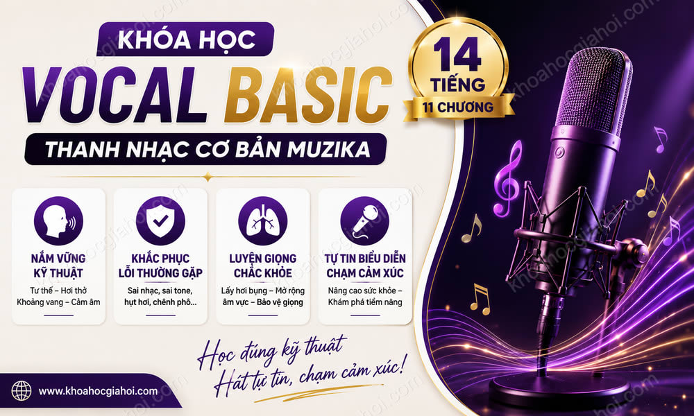 Khóa Học Vocal Basic – Thanh Nhạc Cơ Bản Muzika
