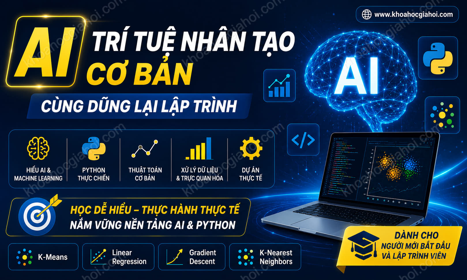 Khóa Học AI Trí Tuệ Nhân Tạo Cơ Bản Cùng Dũng Lại Lập Trình