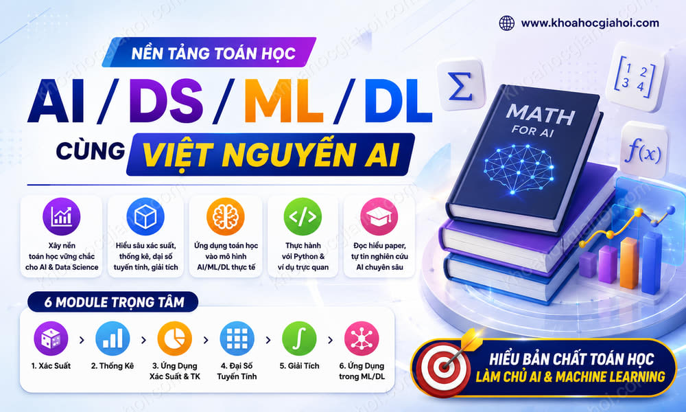 Khóa Học Toán AI/DS/ML/DL Cùng Việt Nguyễn AI