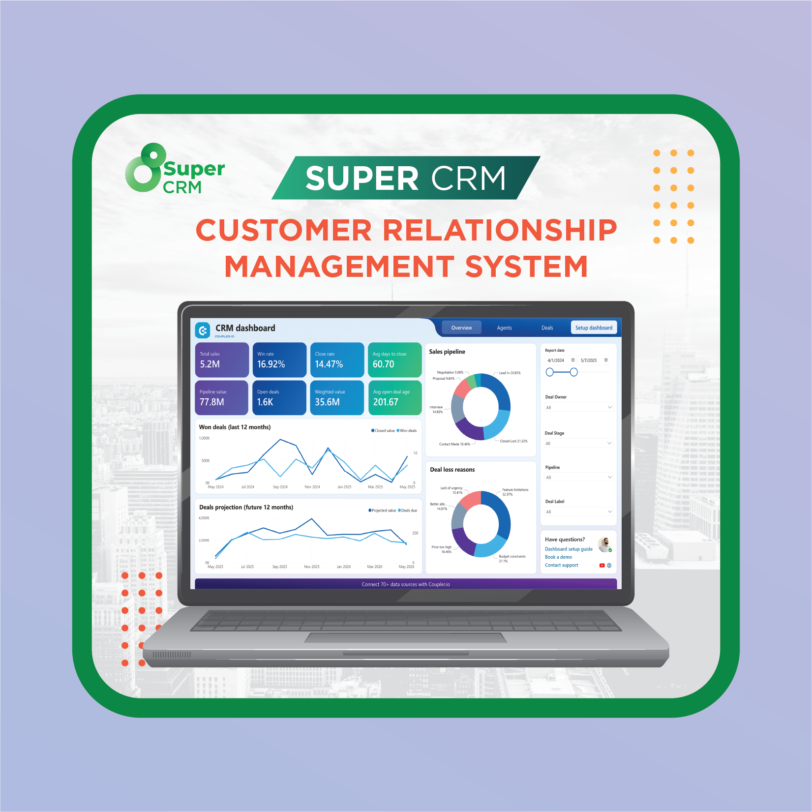 Dashboard view of the Requisition System web application