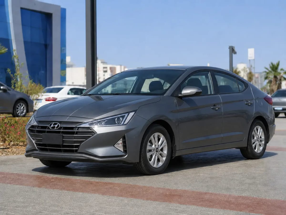 Front three-quarter view of the gunmetal Hyundai AD 2026 available from OnTime Sharm car rental