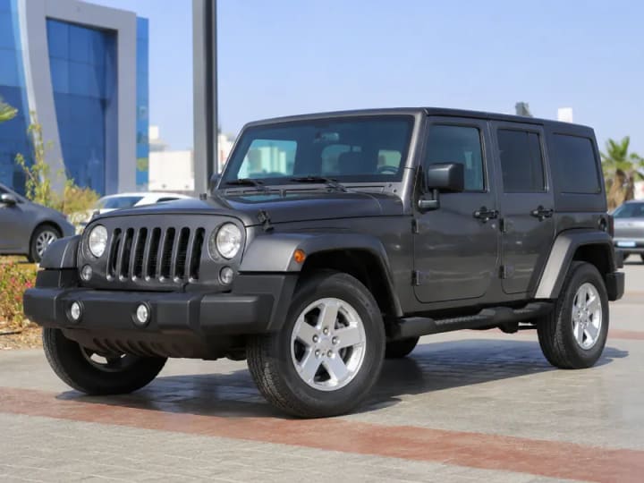Jeep Wrangler 2018 four-door SUV for rental in Sharm El Sheikh