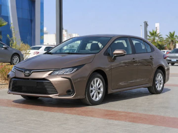 Bronze Toyota Corolla 2022 four-door sedan for rental in Sharm El Sheikh
