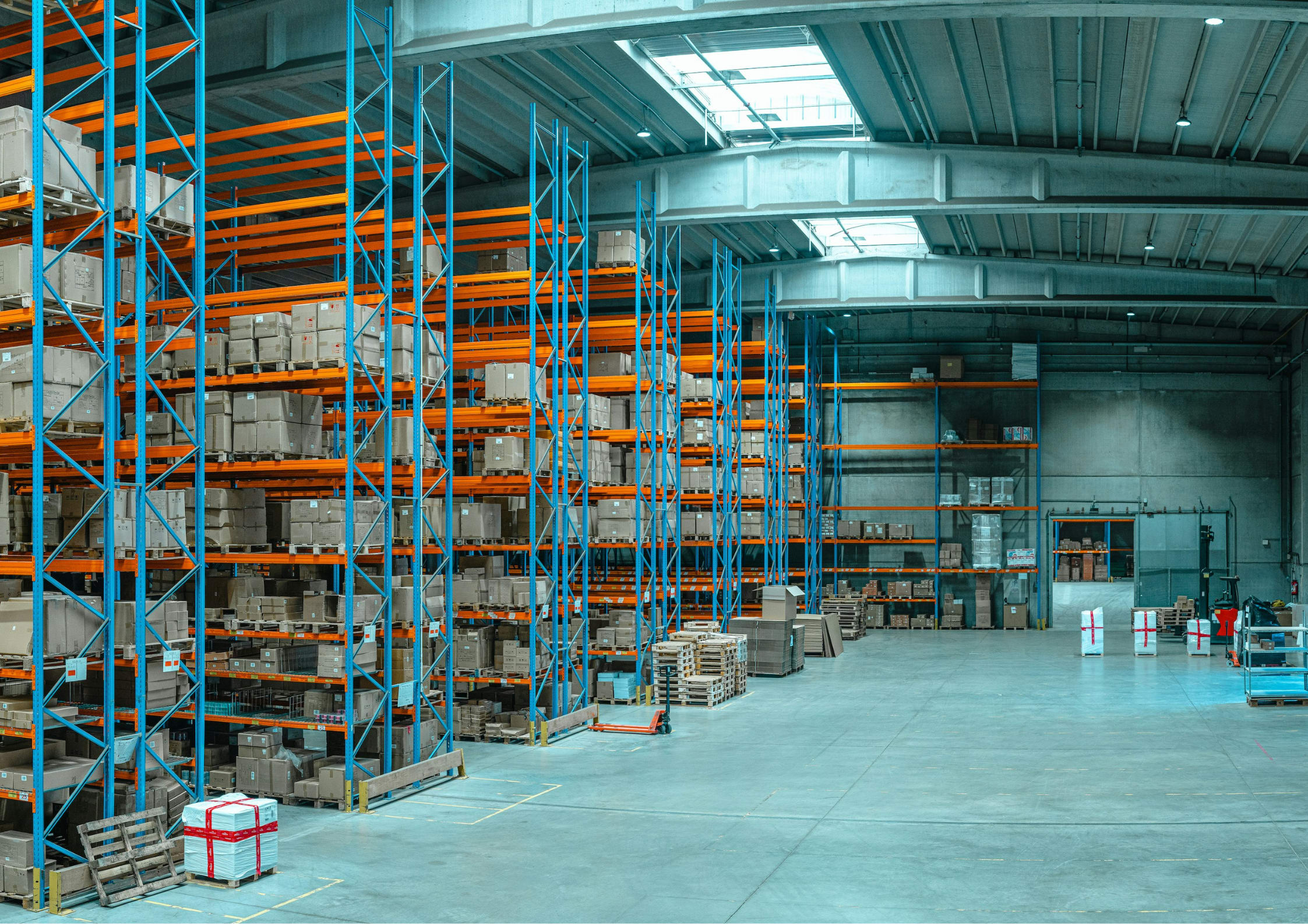 Interior shot of a warehouse