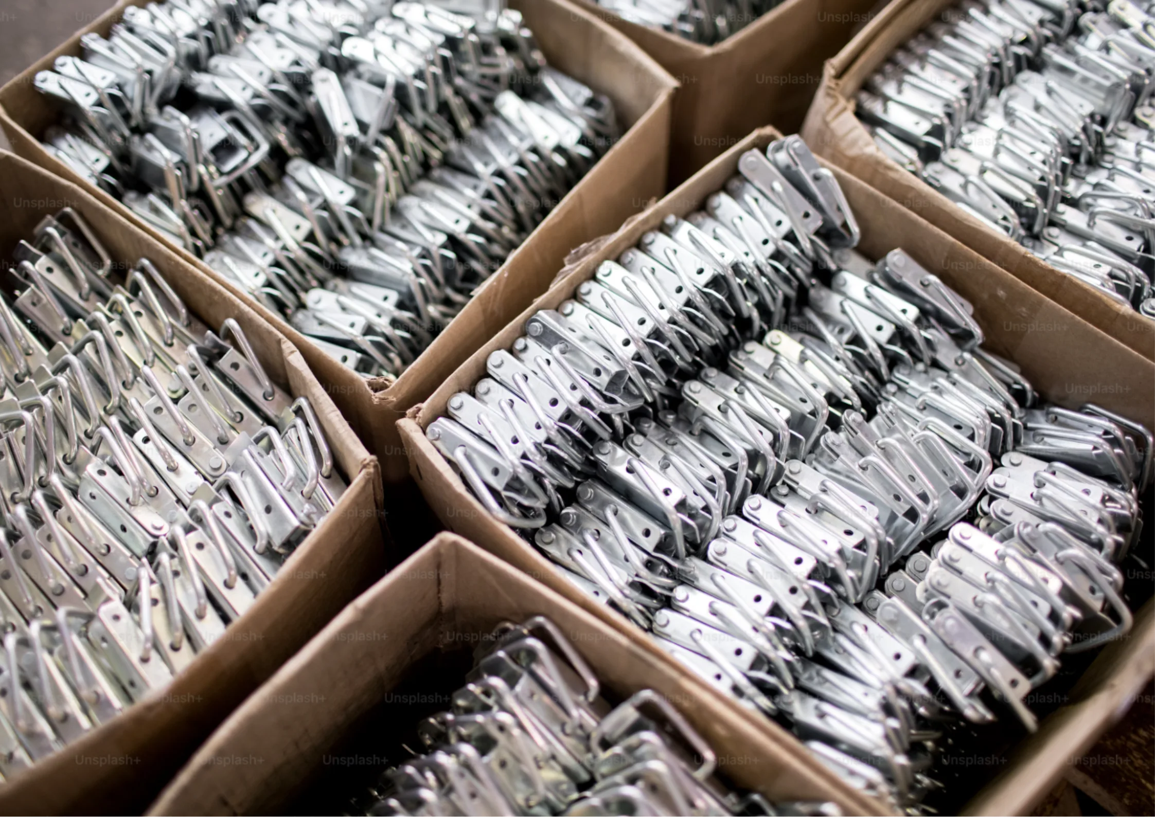Open box of spare parts