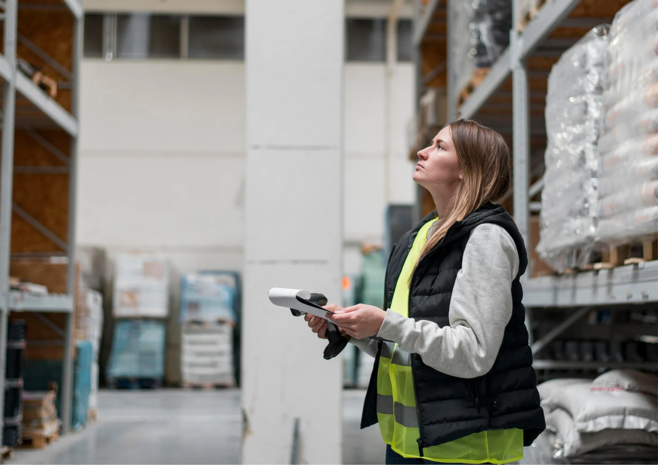 Woman doing inventory check