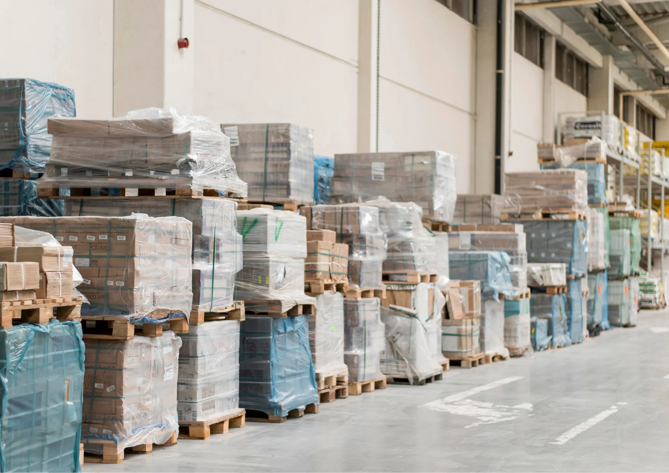 boxes arrangement logistic center