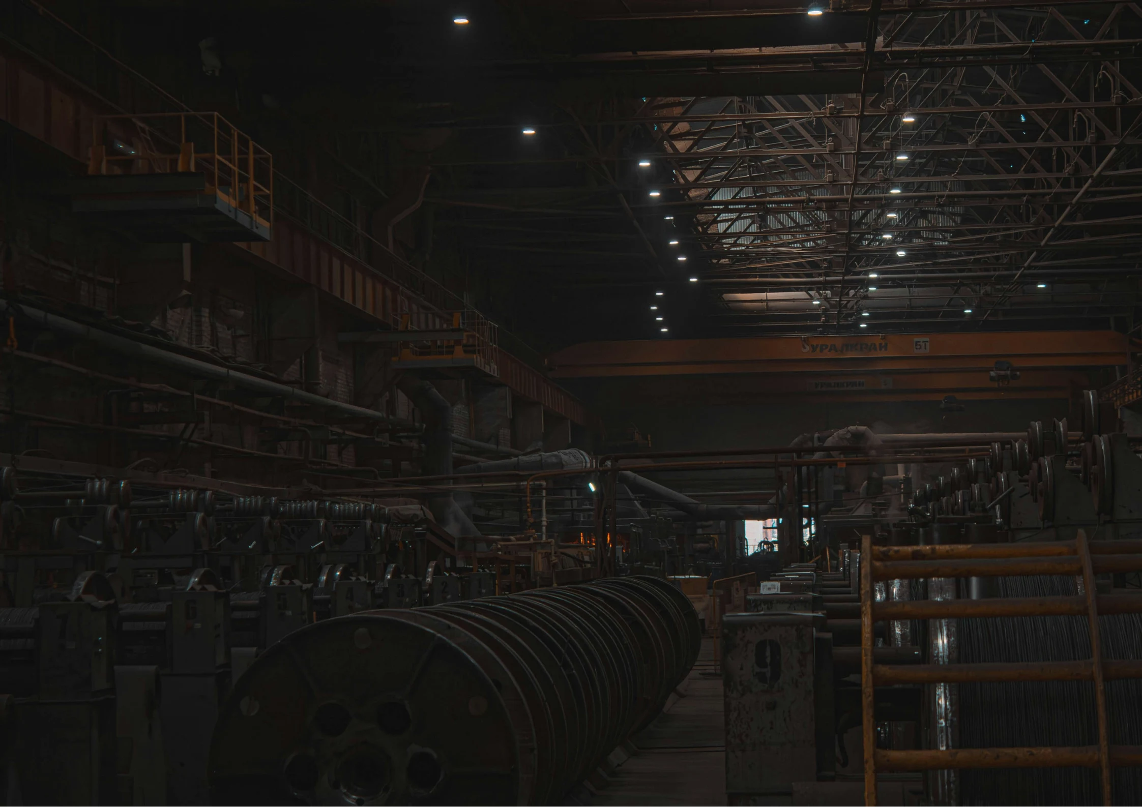 Dark inside of a warehouse