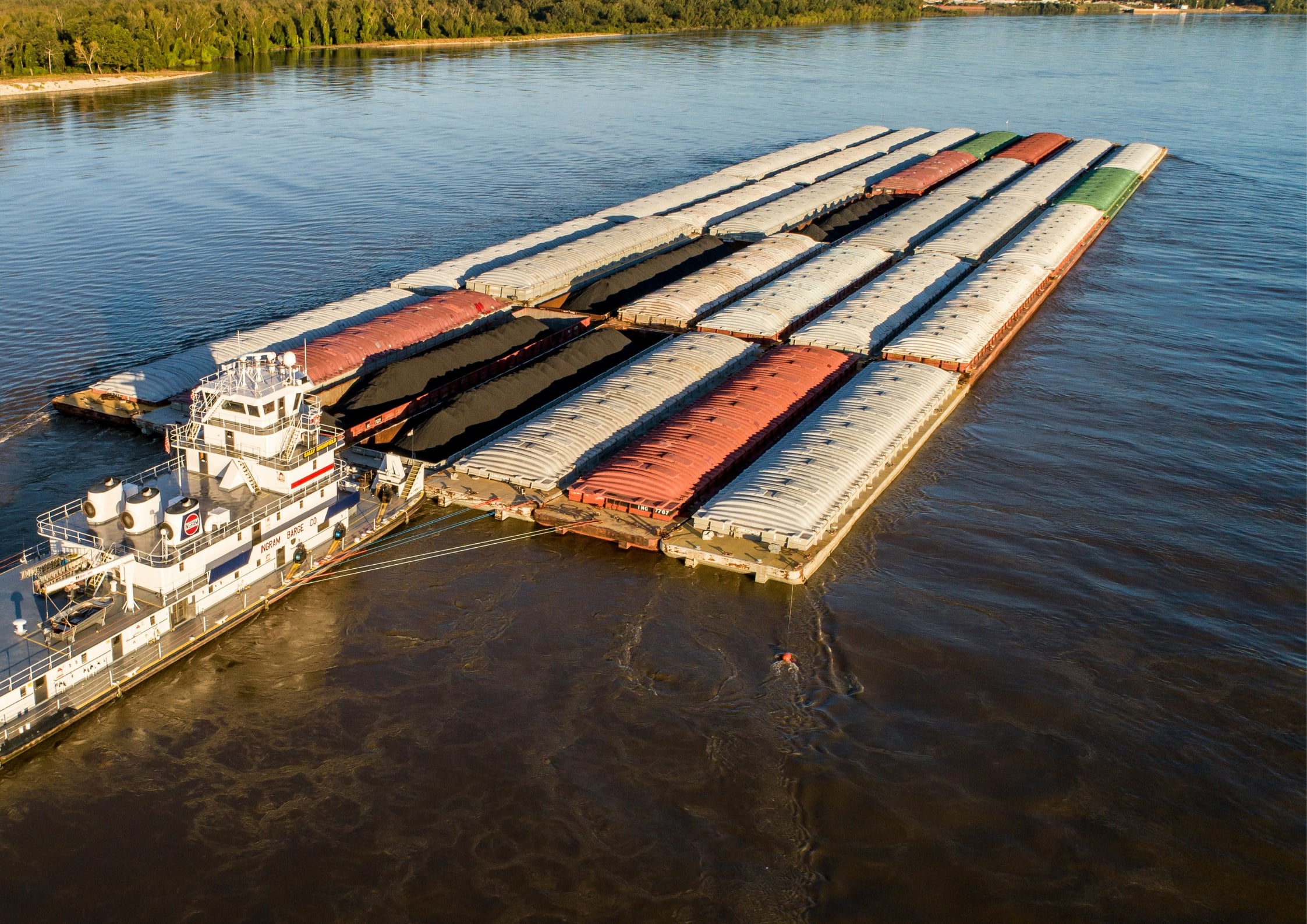 Exemplified shot of crossdocking logstics scene in louisiana