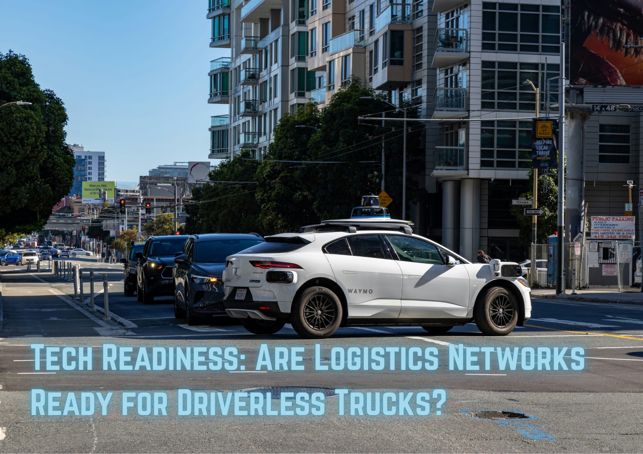 driverless waymo going through an intersection