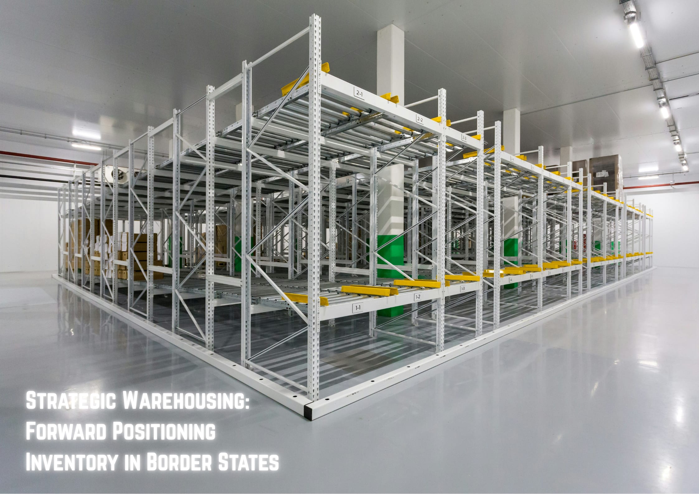 Racking system in a warehouse