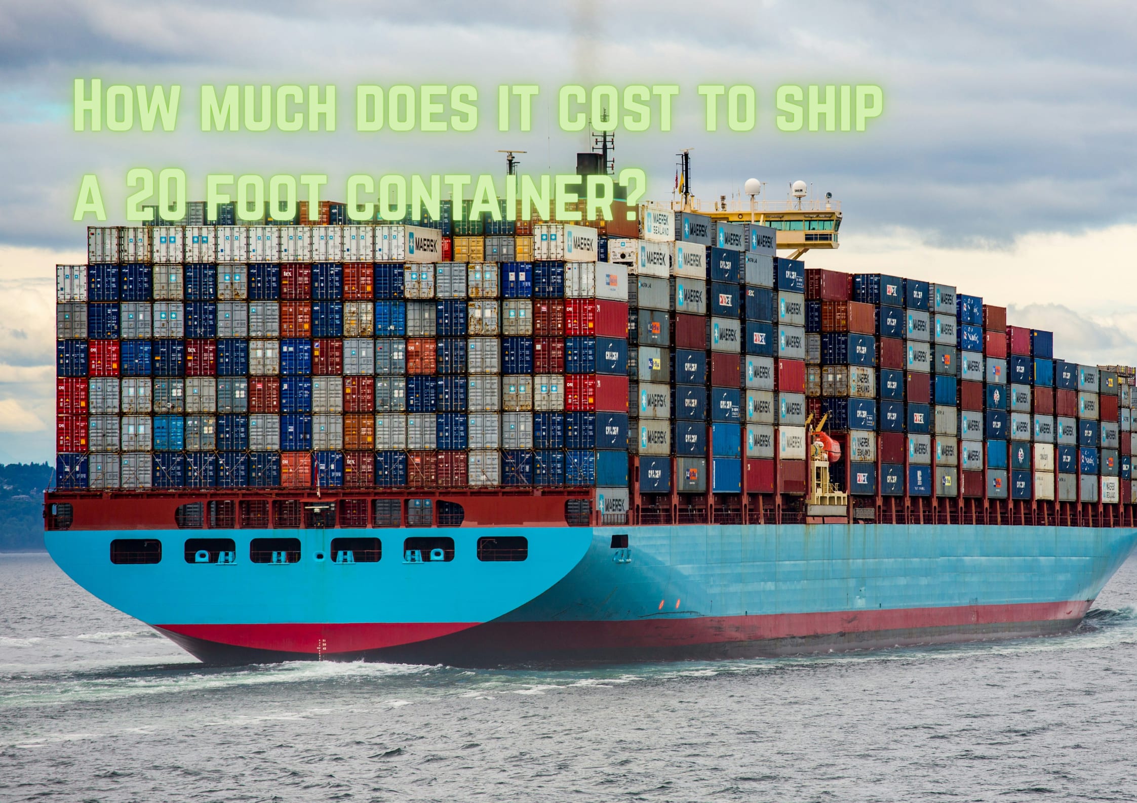 Shipping container on the water
