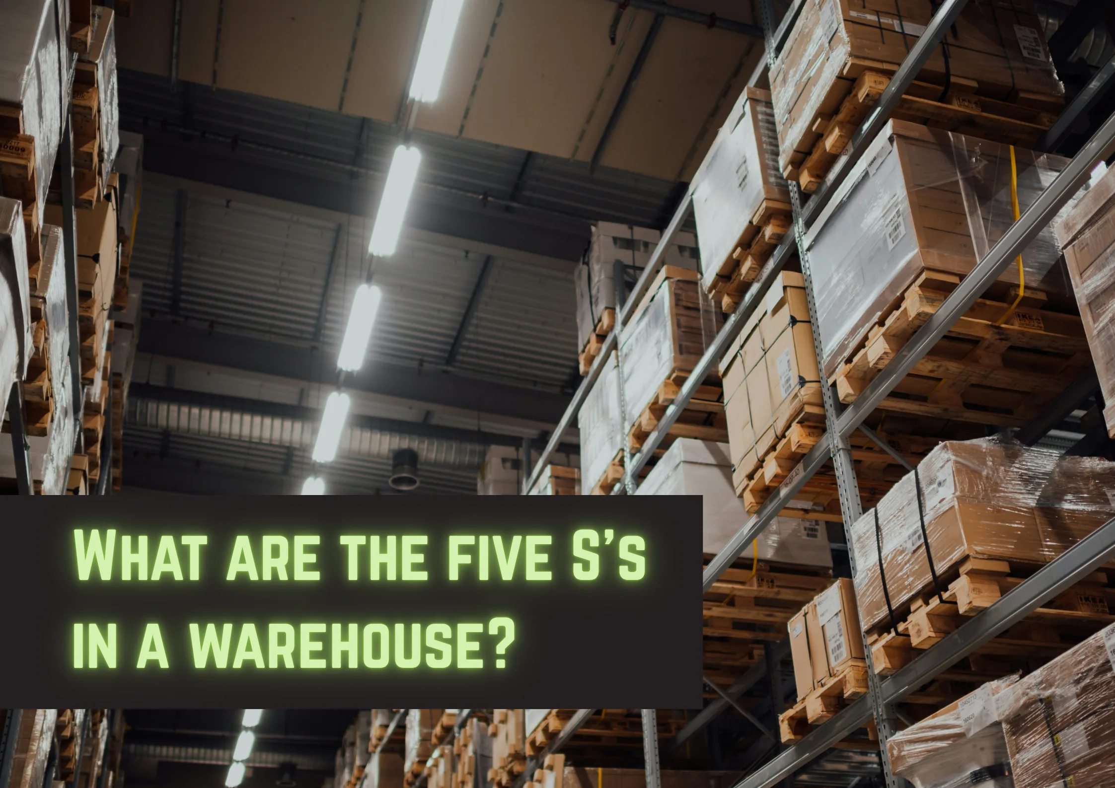 Upward shot of a warehouse