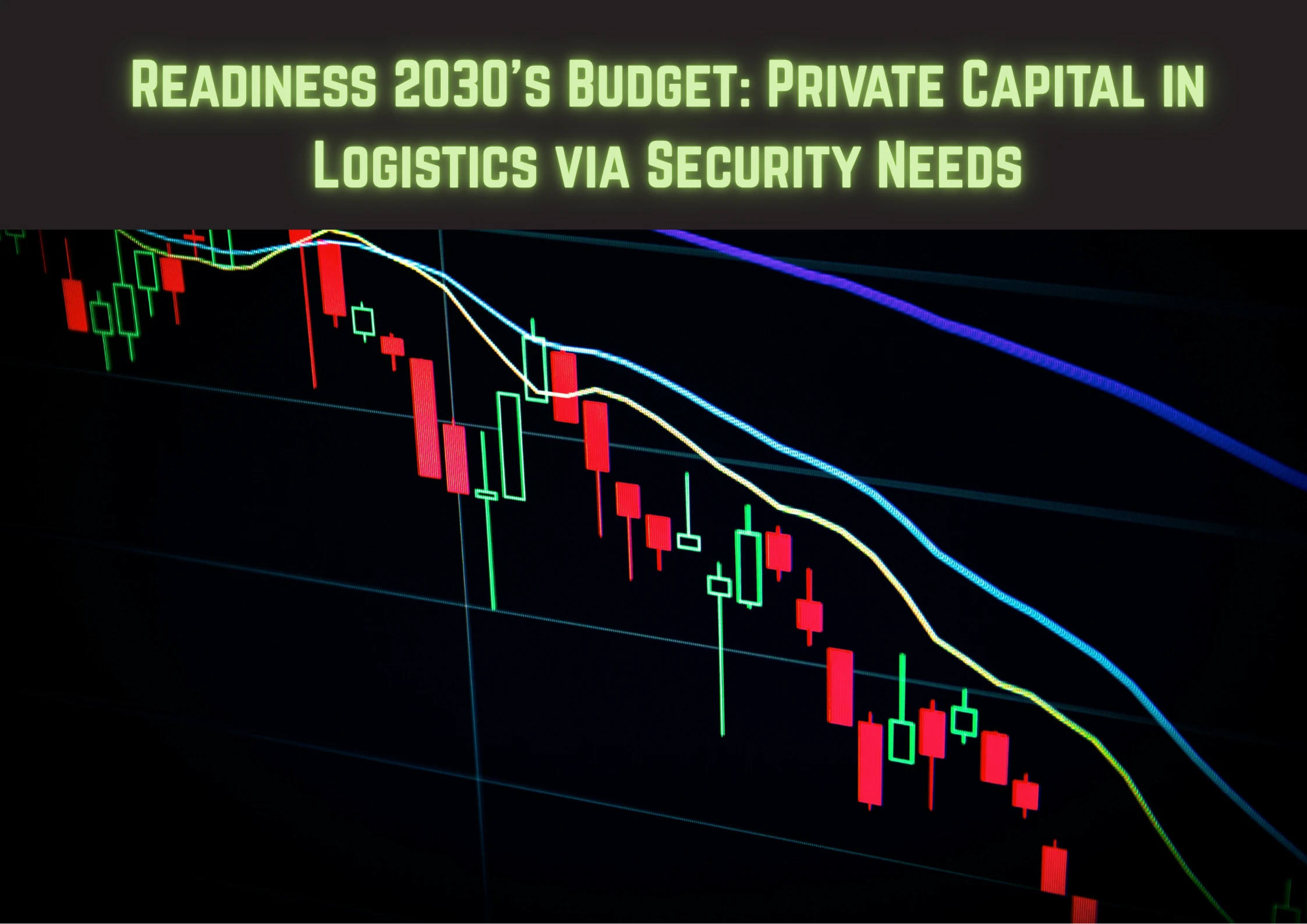 Price action on a technical trading chart to indicate private equity