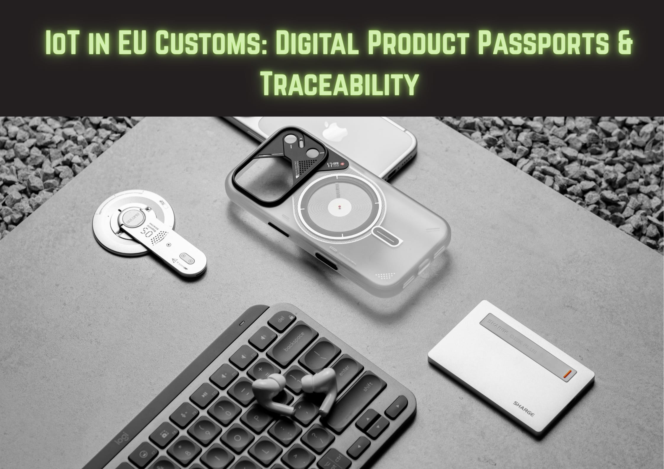 Digital products passport portrayal on table