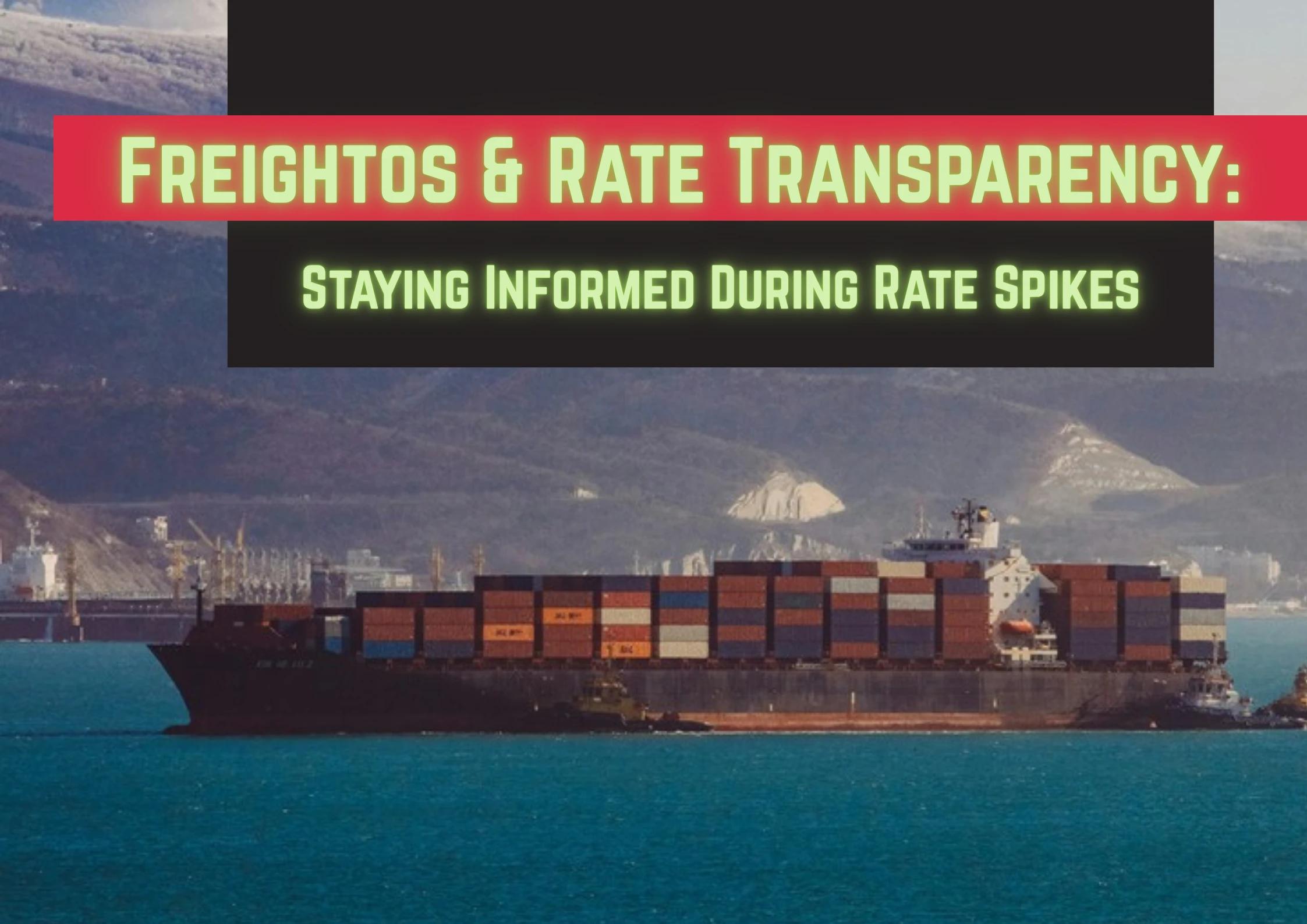 Profile shot of shipping container on a shipping boat