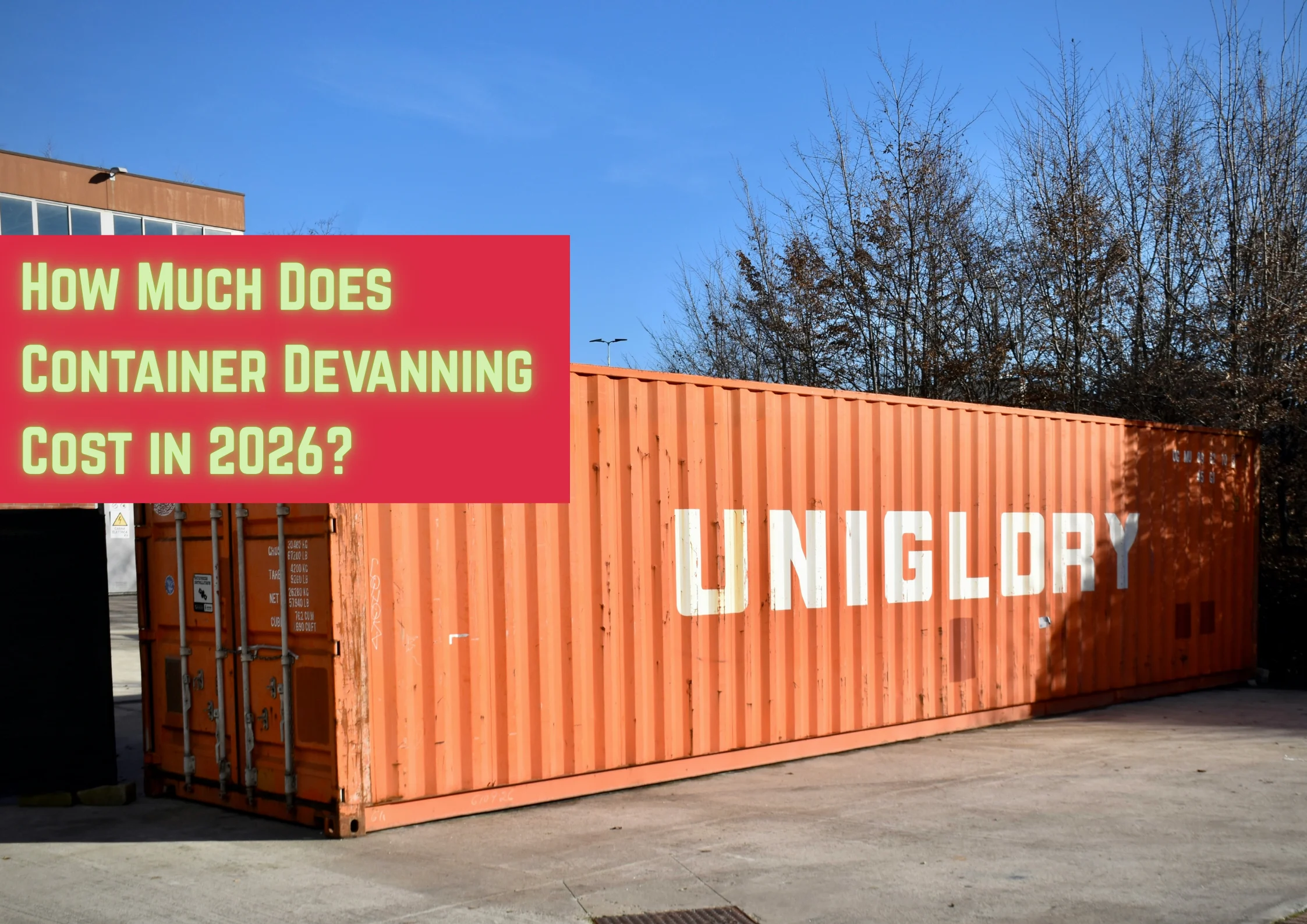 Side shot of a shipping container - container devanning -