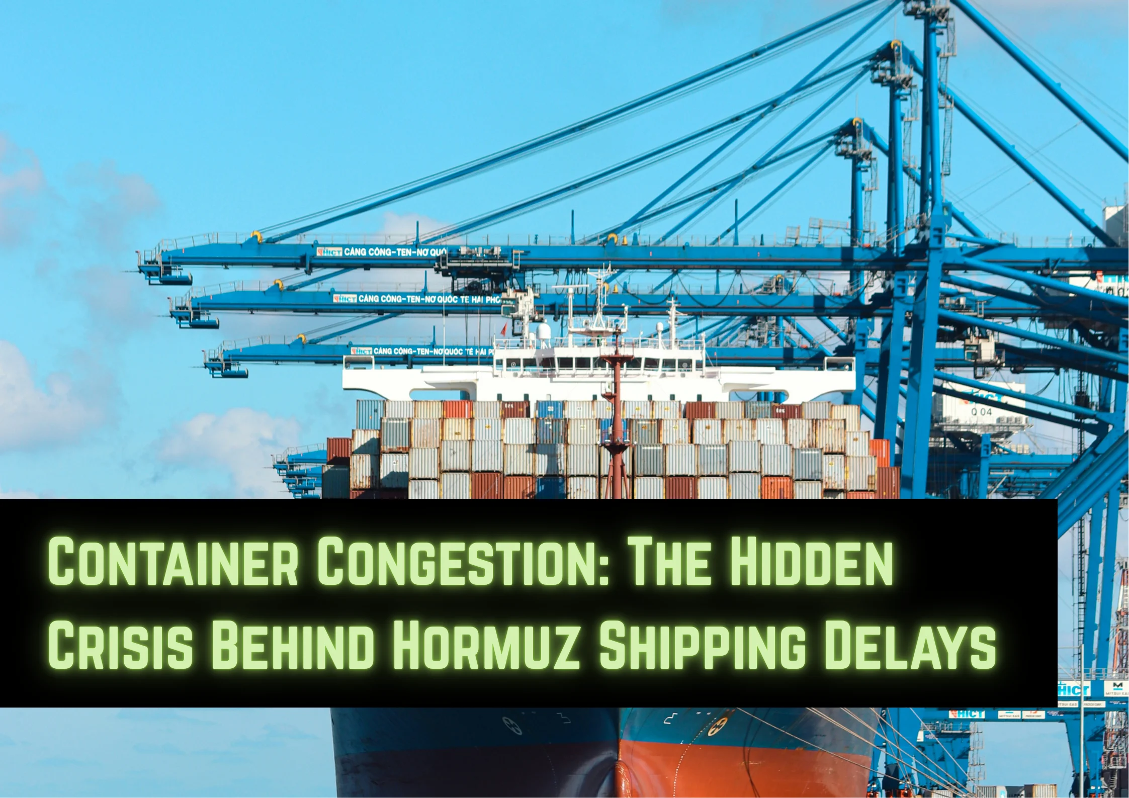 Shipping Container getting offloaded from harbor