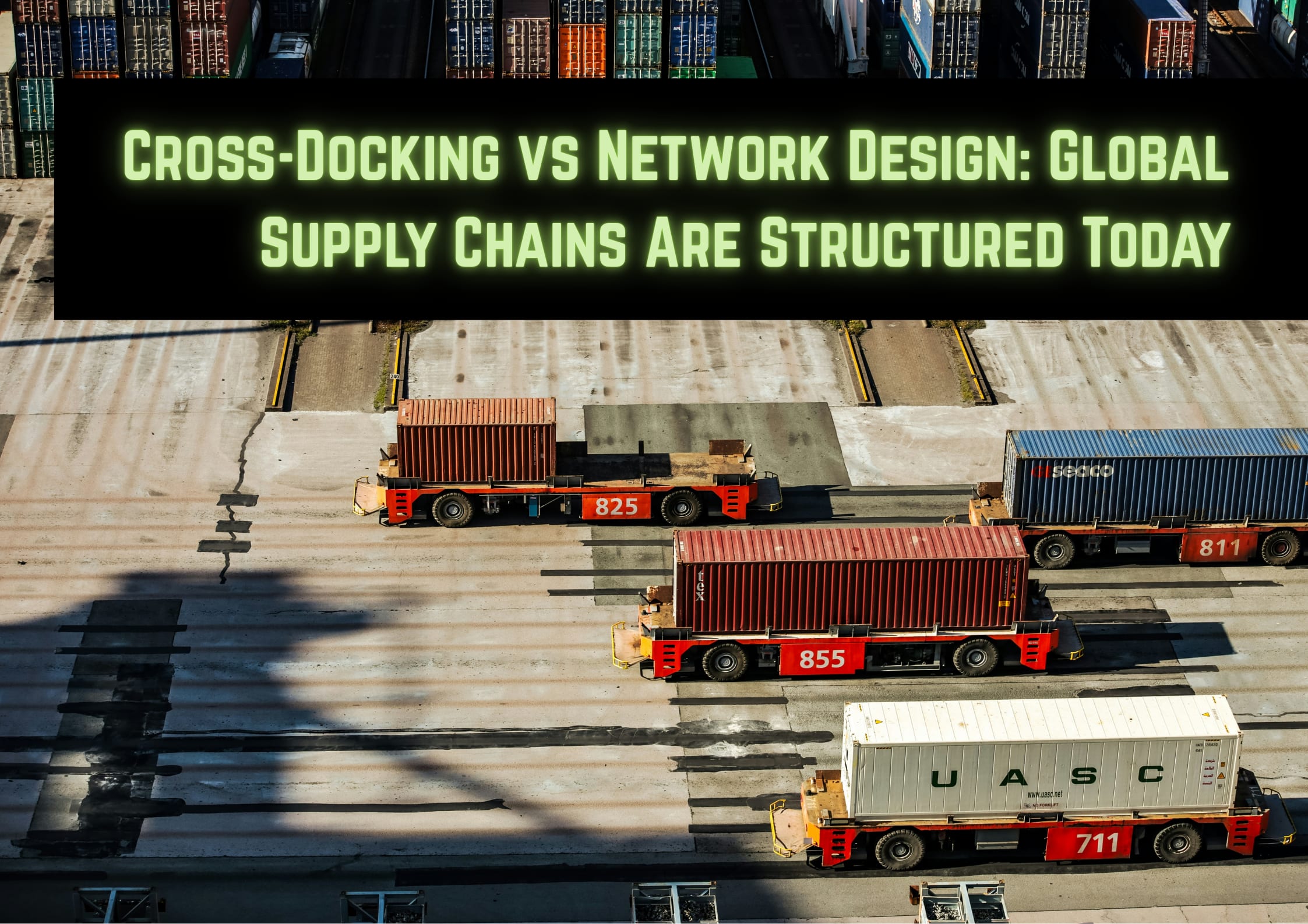 supply chain shipping containers in container yard