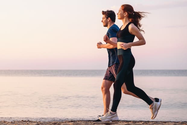 two people going for run