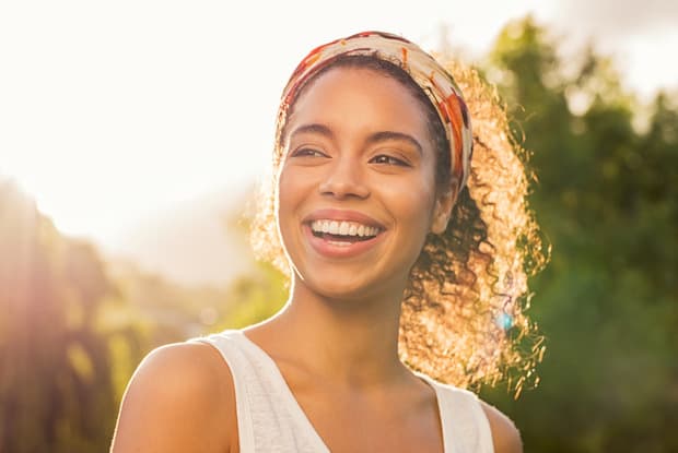 a smiling woman