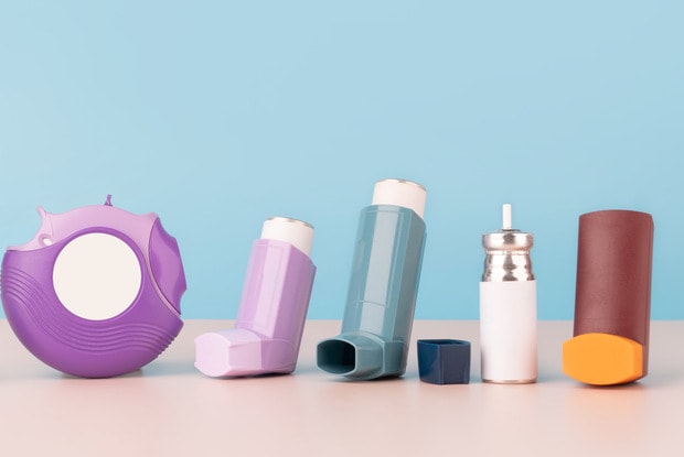 Various types of inhalers