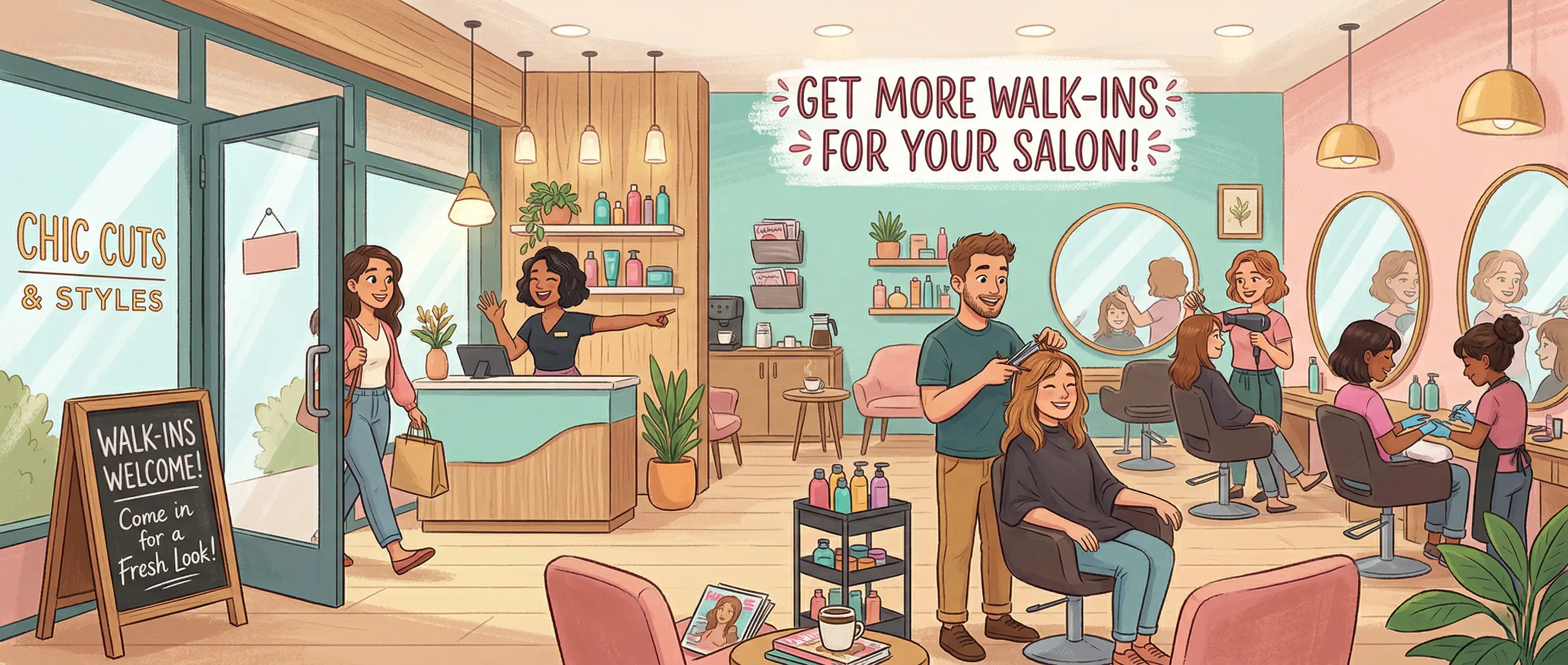 Walk In Salon How to Get More Salon Walk-ins | Local SEO + Live Queue + QR Guest ...
