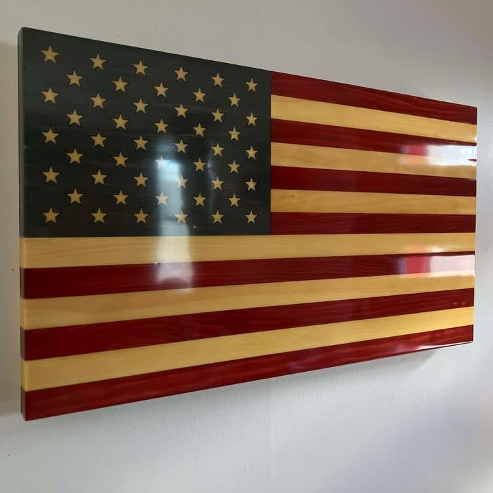 Pine American Flag